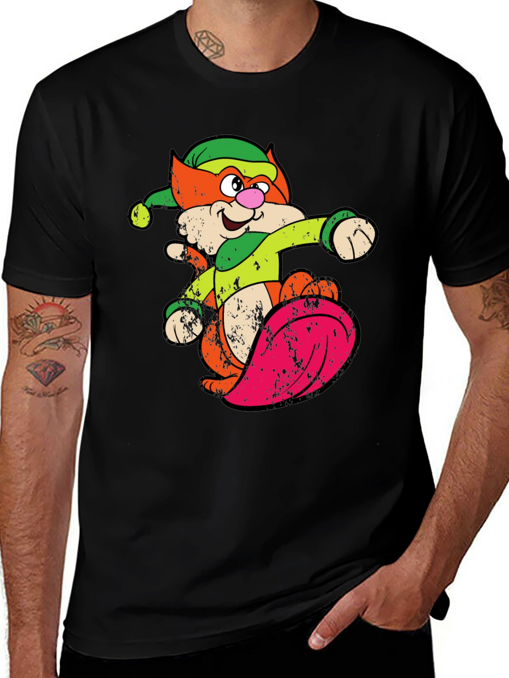 Retro Cartoon Cat T-Shirt