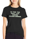 Coding Life Black T-Shirt Programmer Gift