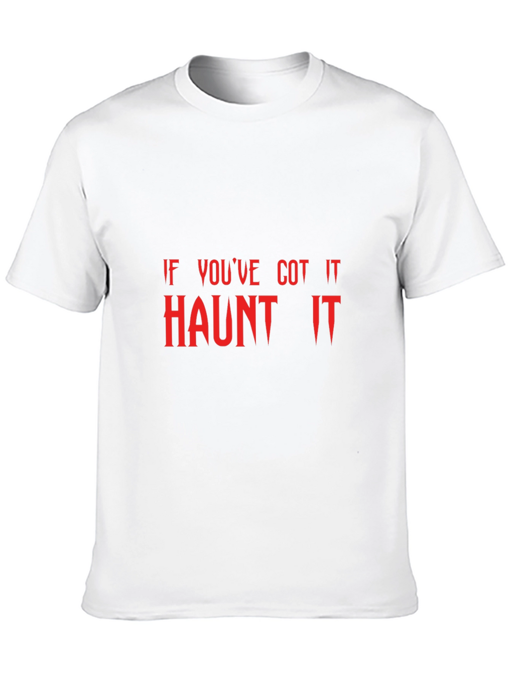 Haunt It Halloween Graphic Tee - Black Cotton T-Shirt