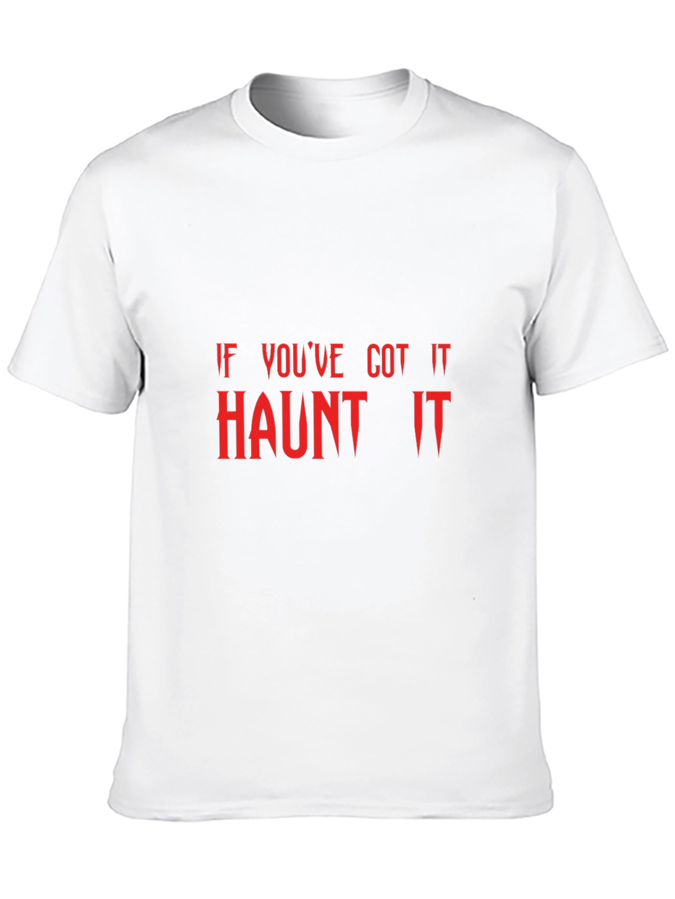 Haunt It Halloween Graphic Tee - Black Cotton T-Shirt