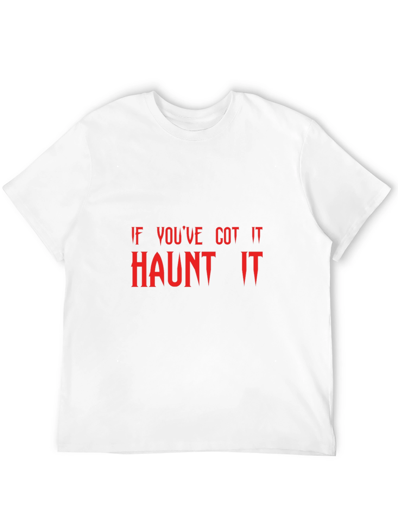 Haunt It Halloween Graphic Tee - Black Cotton T-Shirt