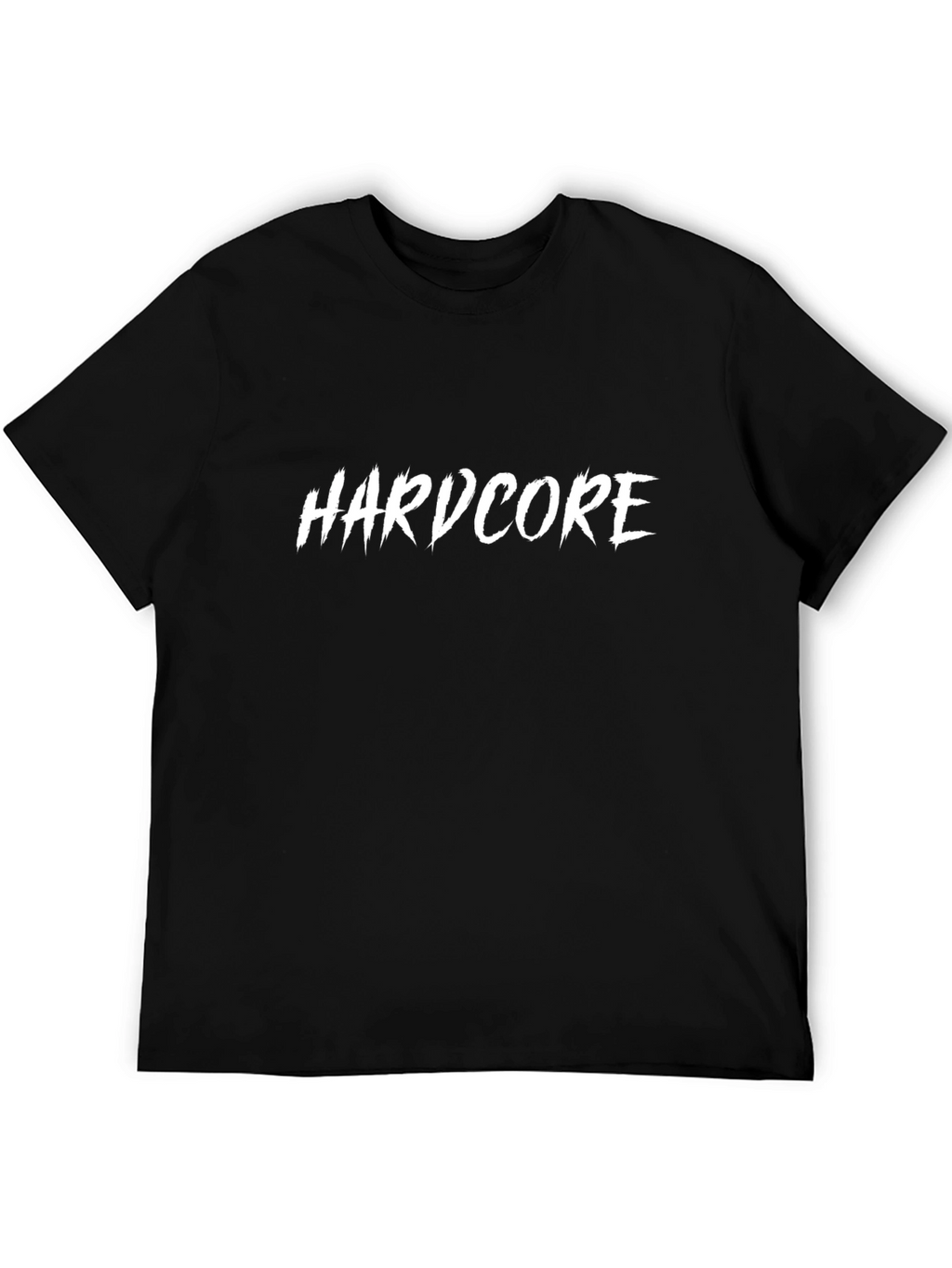 Hardcore Graphic Print Black T-Shirt