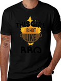 This Girl Is Hot Like BBQ Graphic Tee