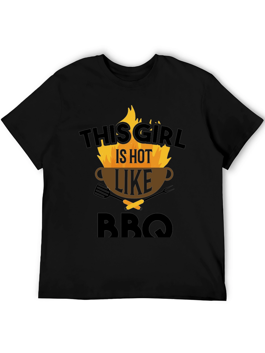 This Girl Is Hot Like BBQ Graphic Tee
