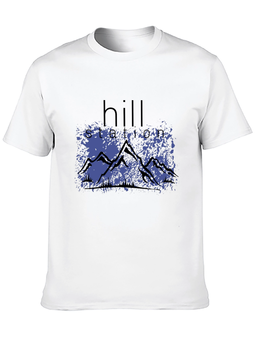 Hill Station Graphic Print Black T-Shirt