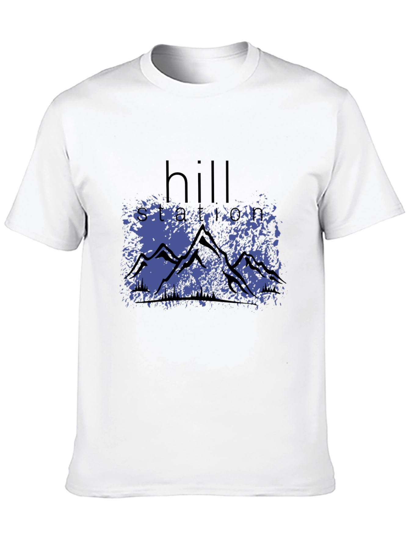 Hill Station Graphic Print Black T-Shirt