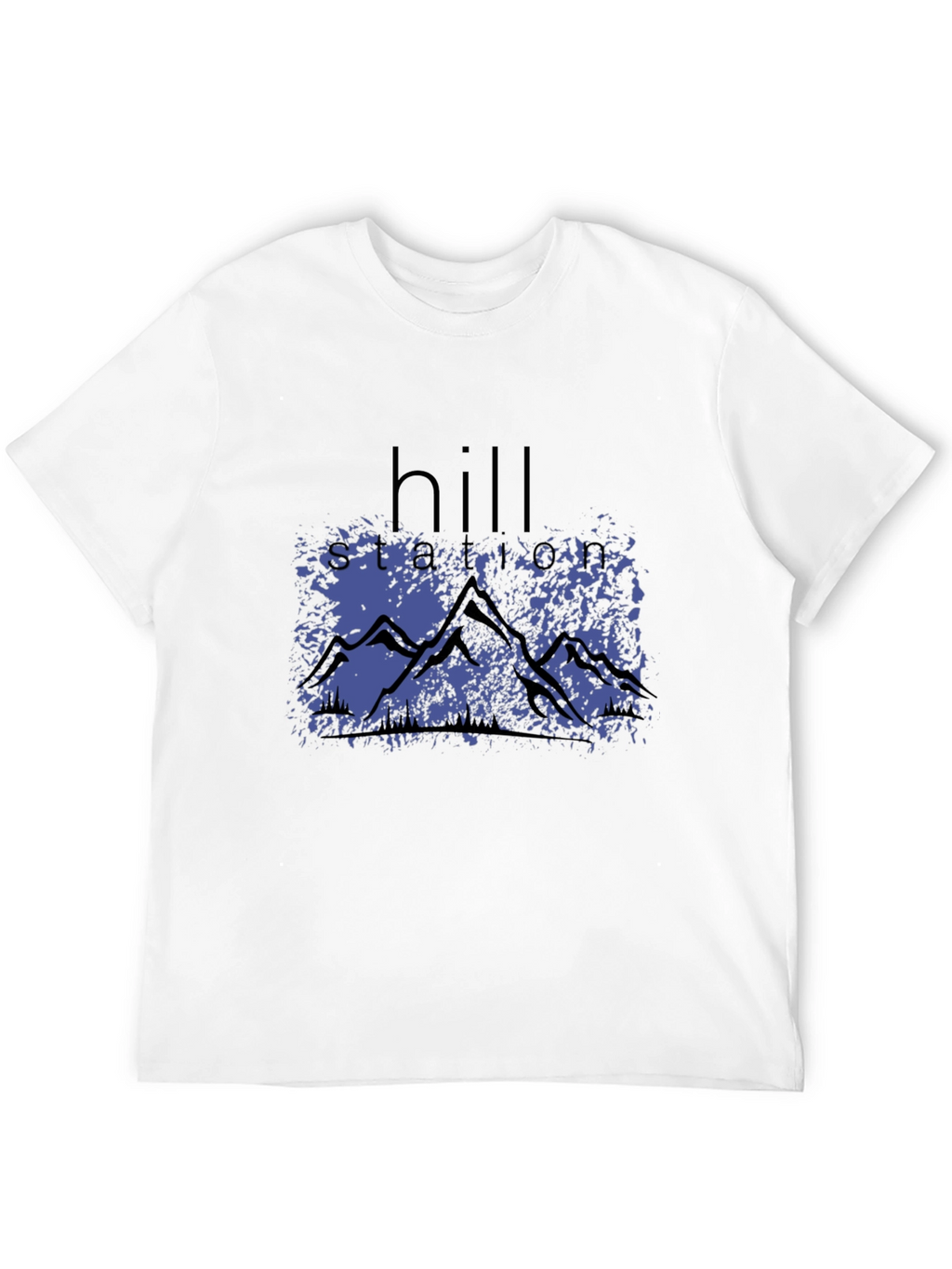 Hill Station Graphic Print Black T-Shirt