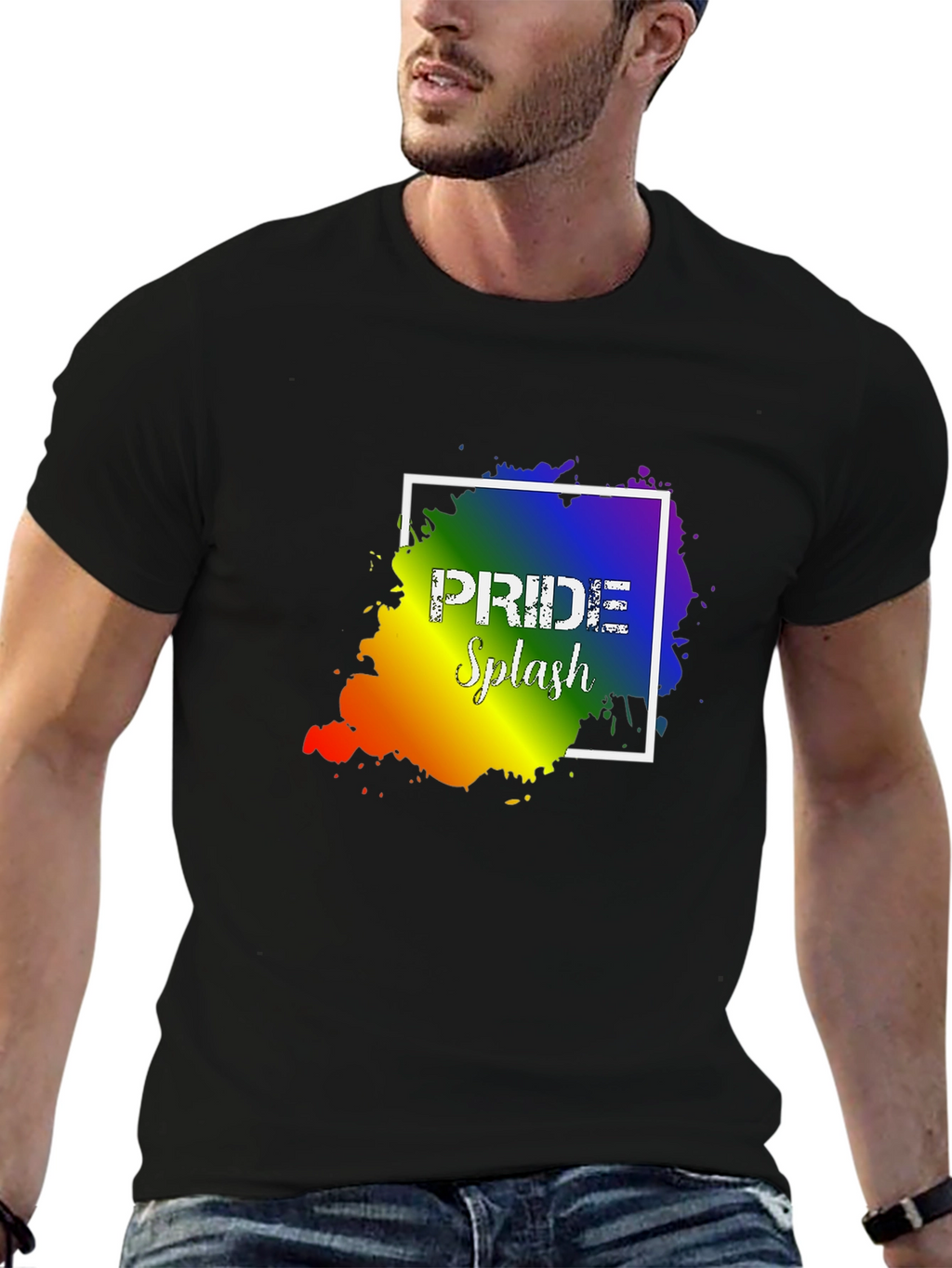 Pride Splash Graphic T-Shirt - Unisex Black Tee
