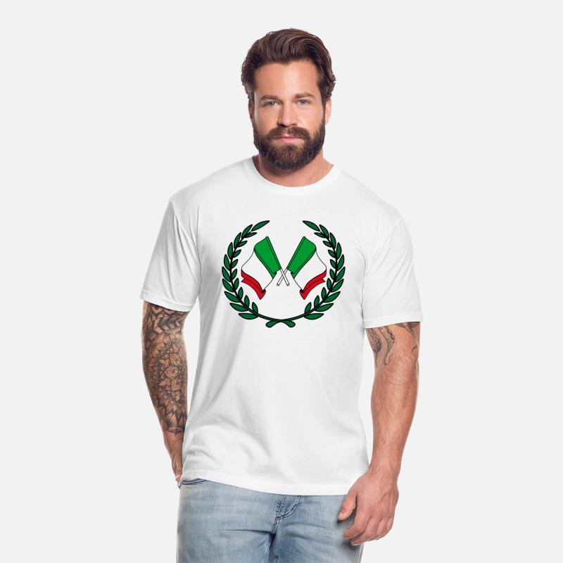Flags Italy in laurel wreath