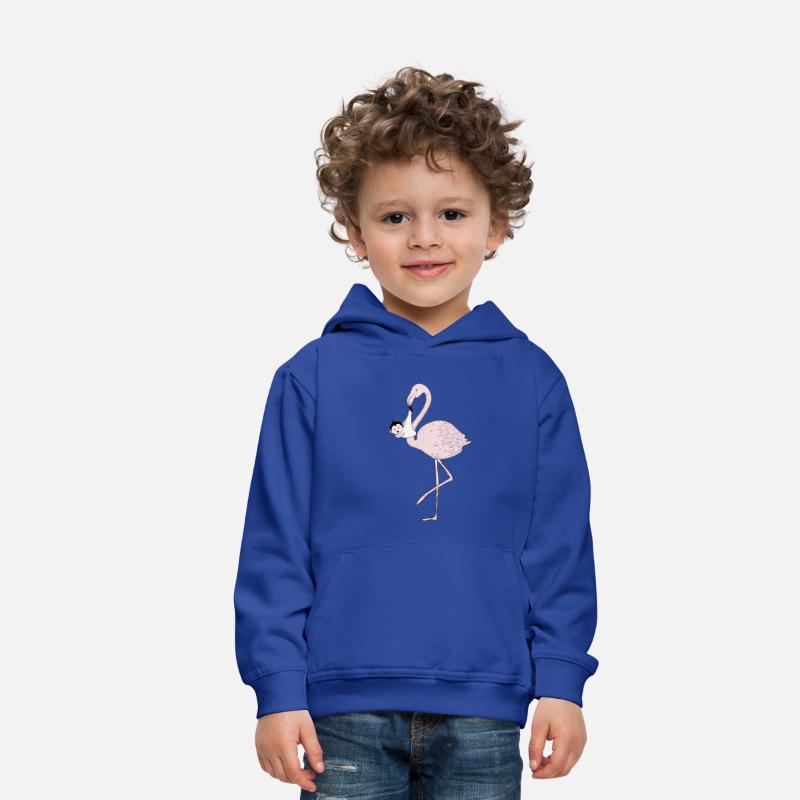 Flamingo brings the baby instead of the stork