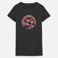Floral Circle: Red & Blue Gradient Beauty