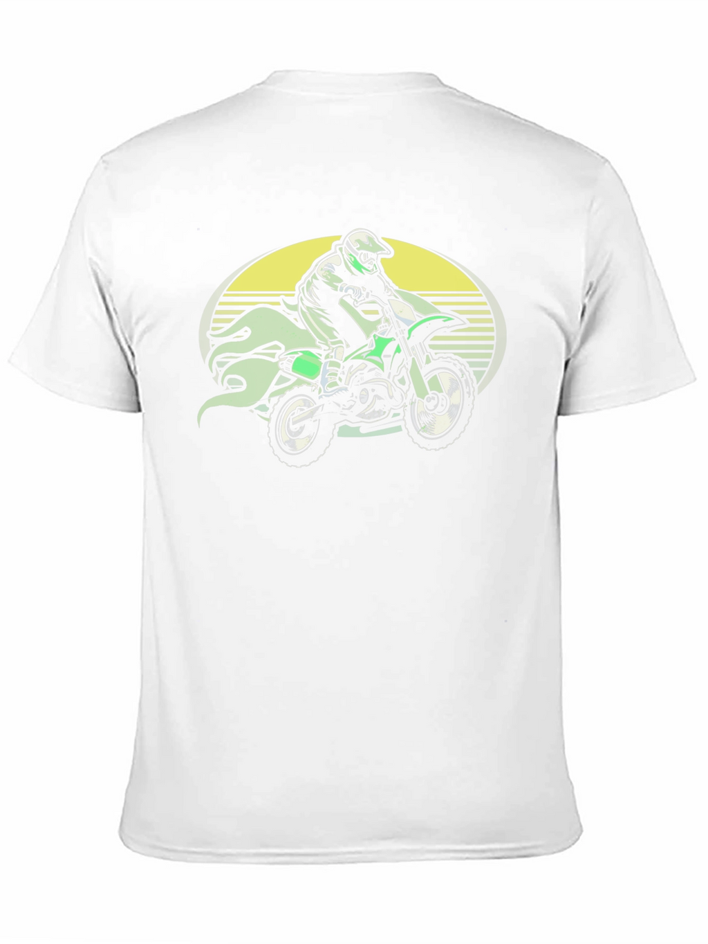Green Motorbike Rider Graphic Tee