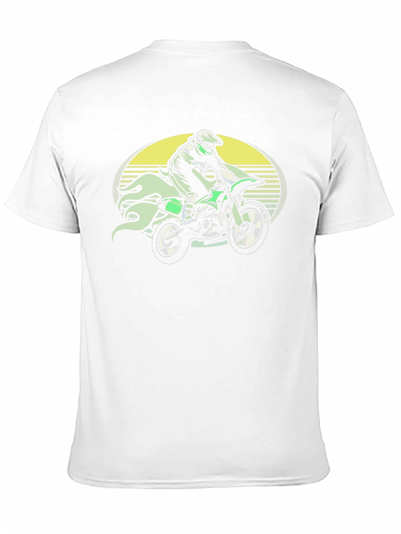 Green Motorbike Rider Graphic Tee