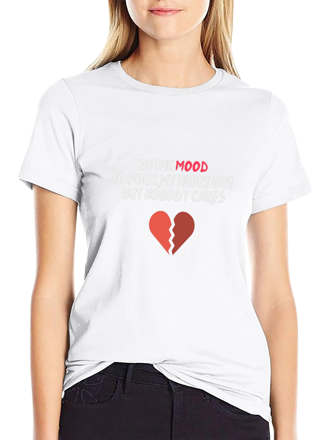 In My Mood T-Shirt: Broken Heart Graphic Tee
