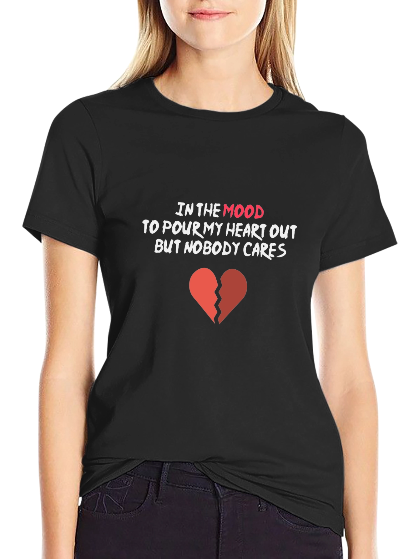In My Mood T-Shirt: Broken Heart Graphic Tee