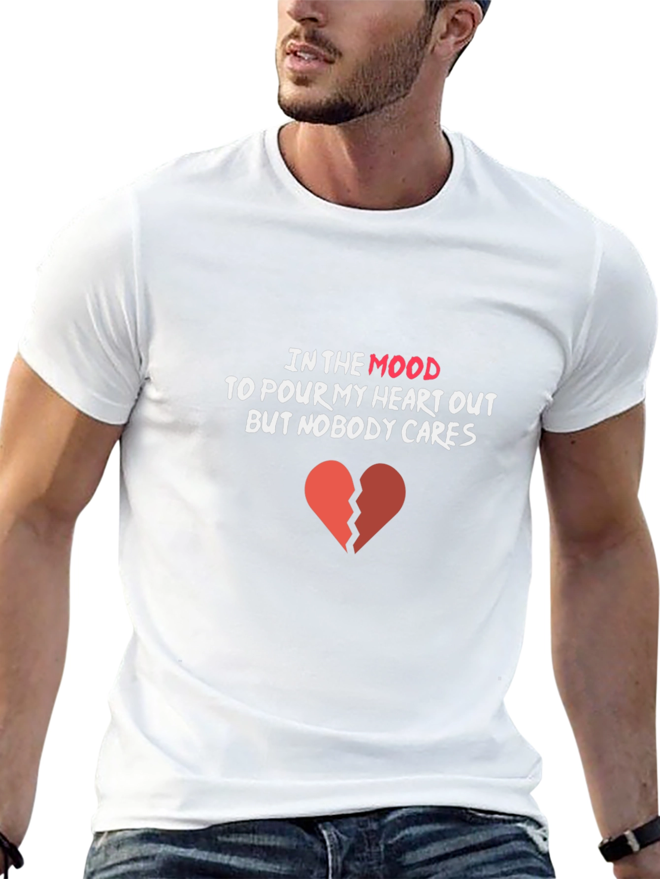 In My Mood T-Shirt: Broken Heart Graphic Tee