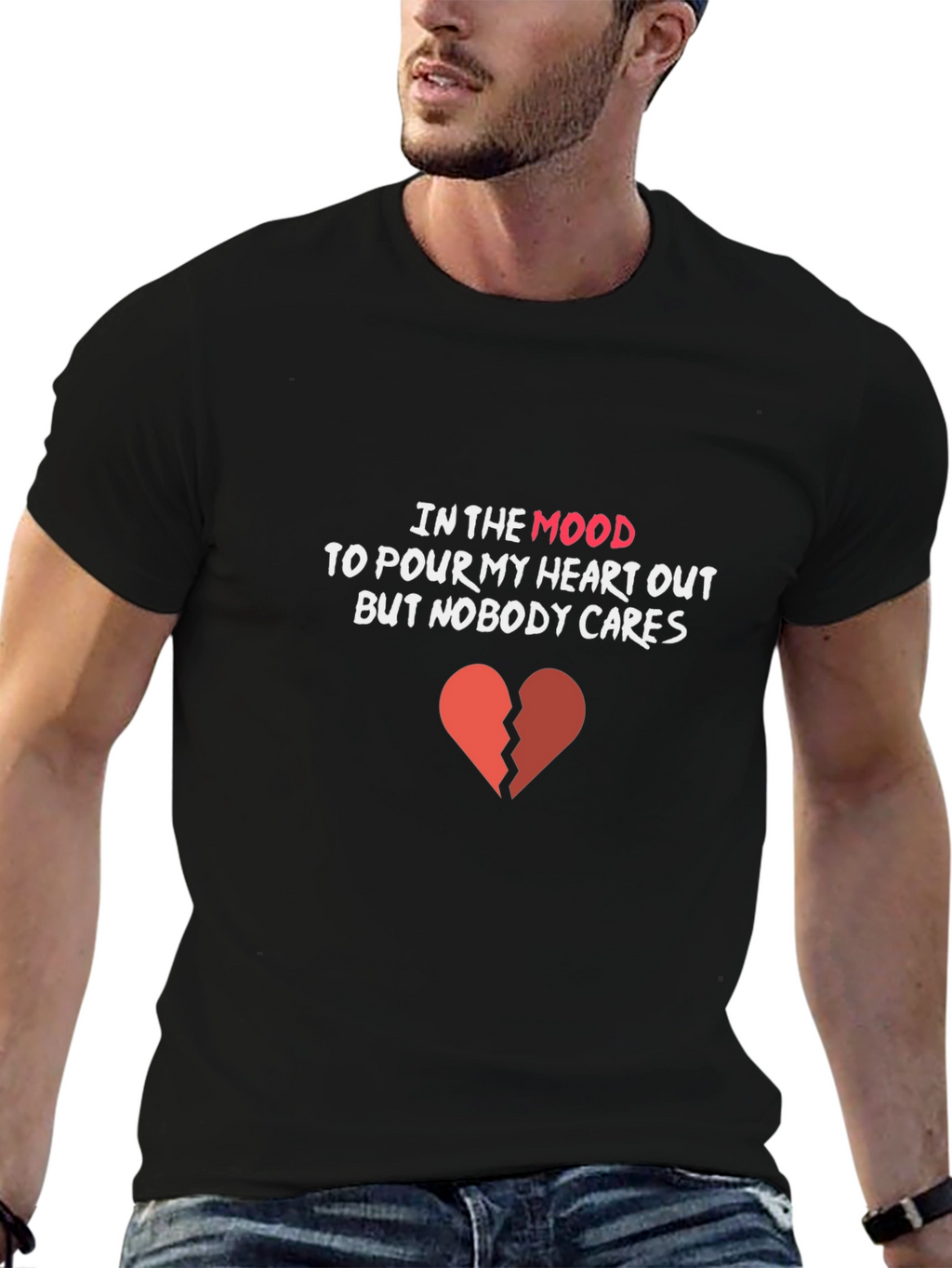 In My Mood T-Shirt: Broken Heart Graphic Tee