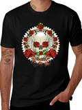 Skull & Roses Graphic Tee - Rocker Style
