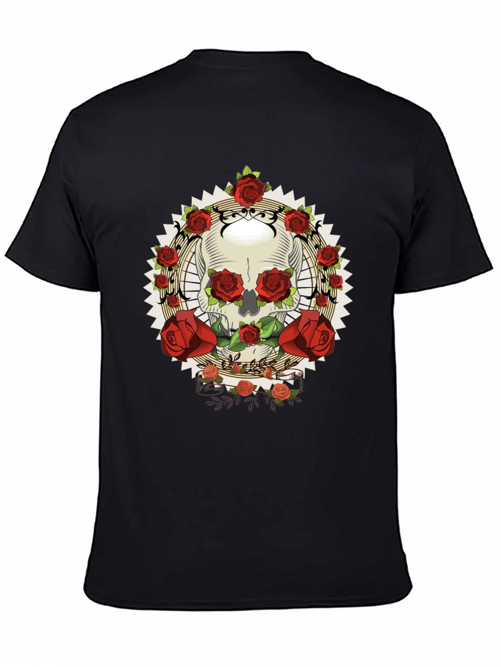 Skull & Roses Graphic Tee - Rocker Style