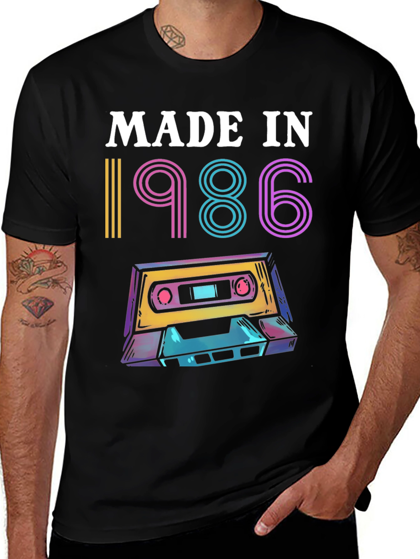 Retro 1986 Cassette Tape Graphic Tee