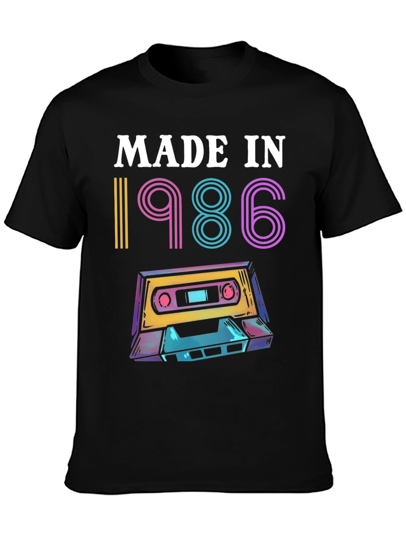 Retro 1986 Cassette Tape Graphic Tee