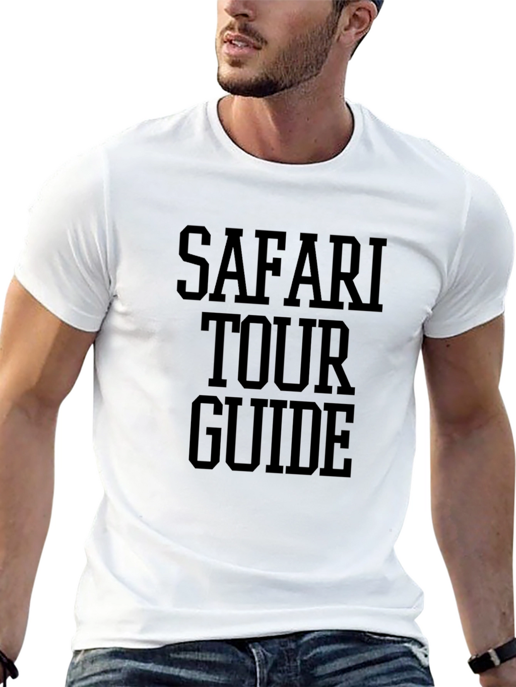 Safari Tour Guide Black Graphic Tee