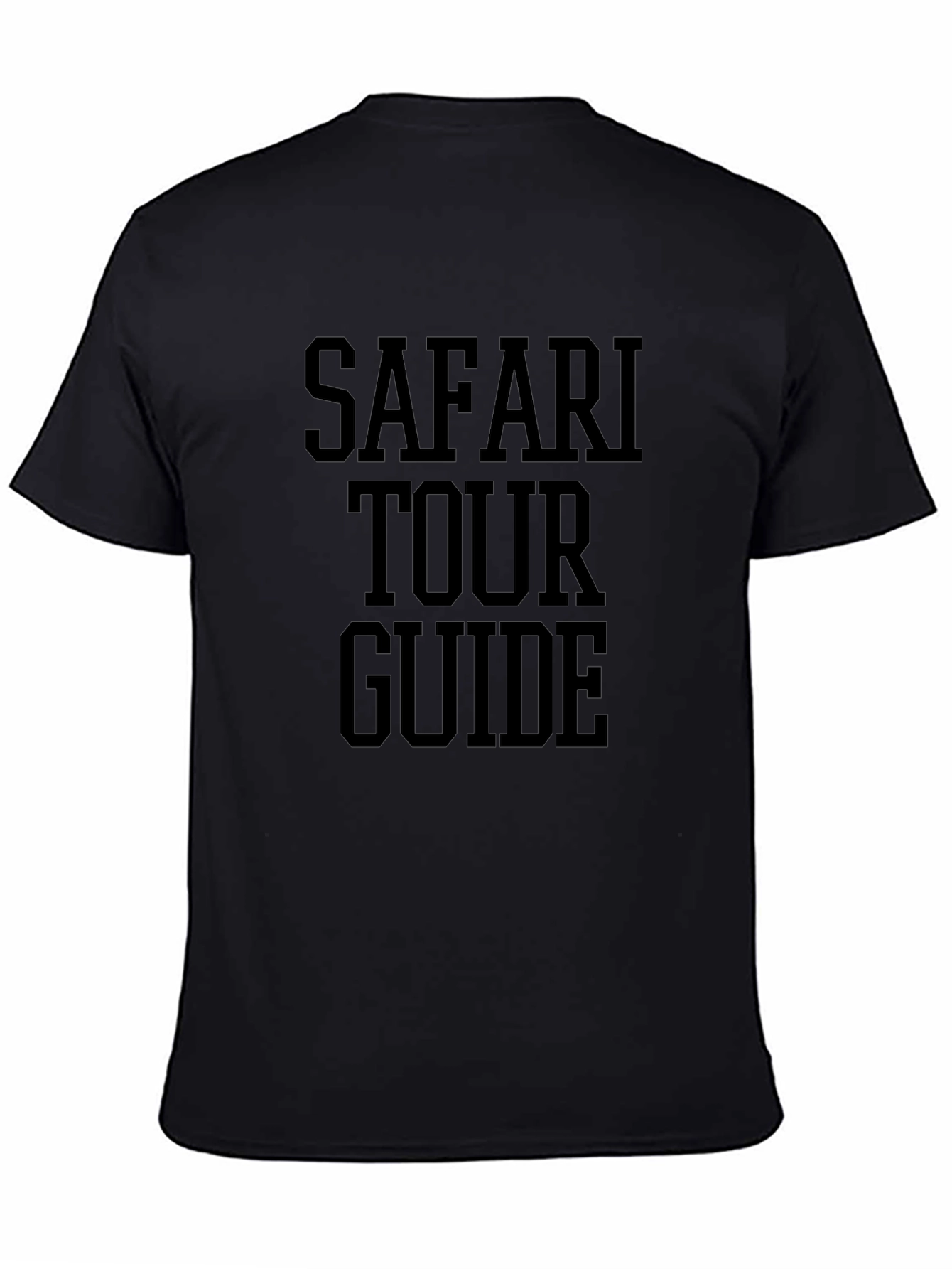 Safari Tour Guide Black Graphic Tee