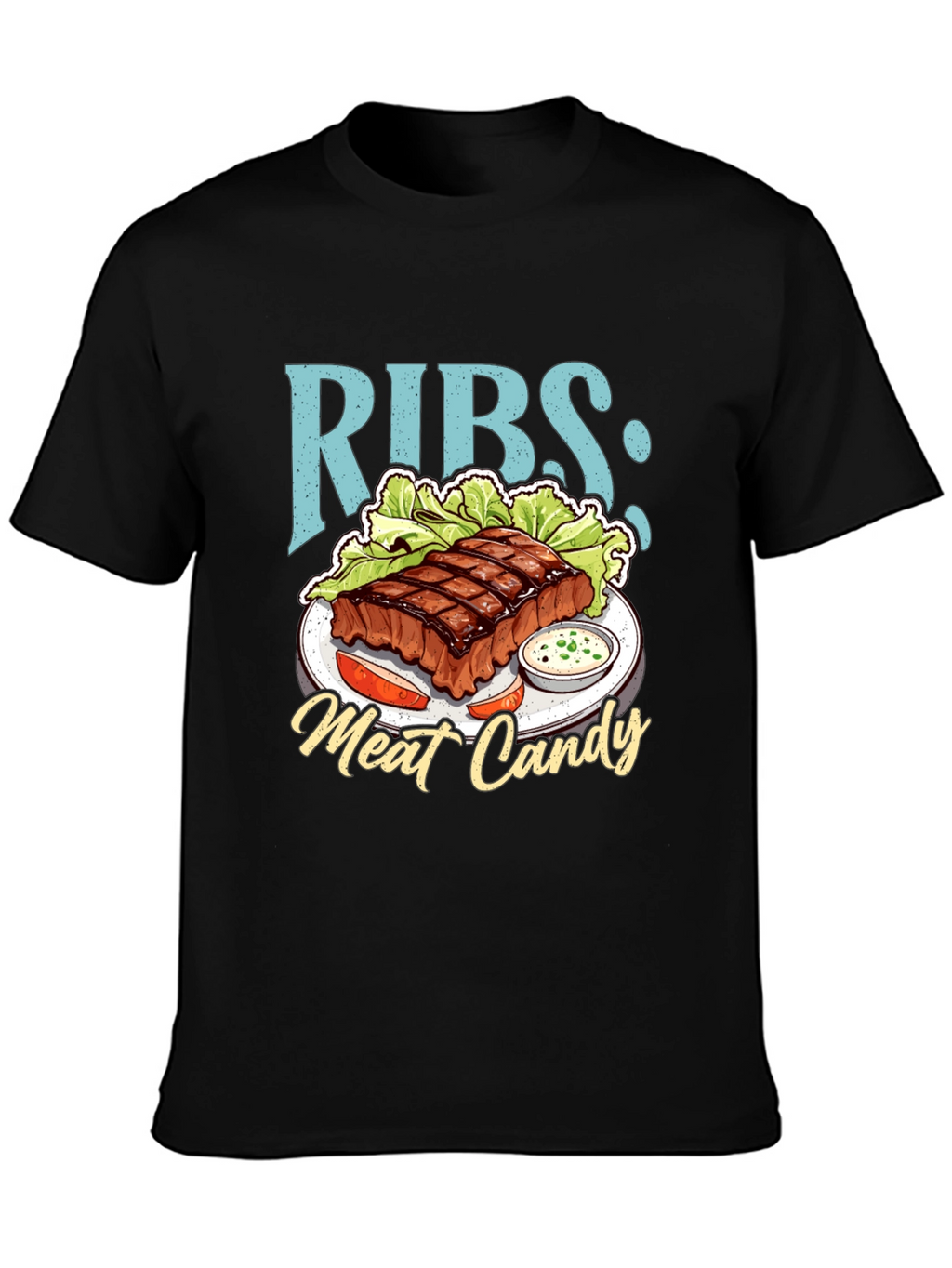 RIBS: Meat Candy T-Shirt - BBQ Lover Tee