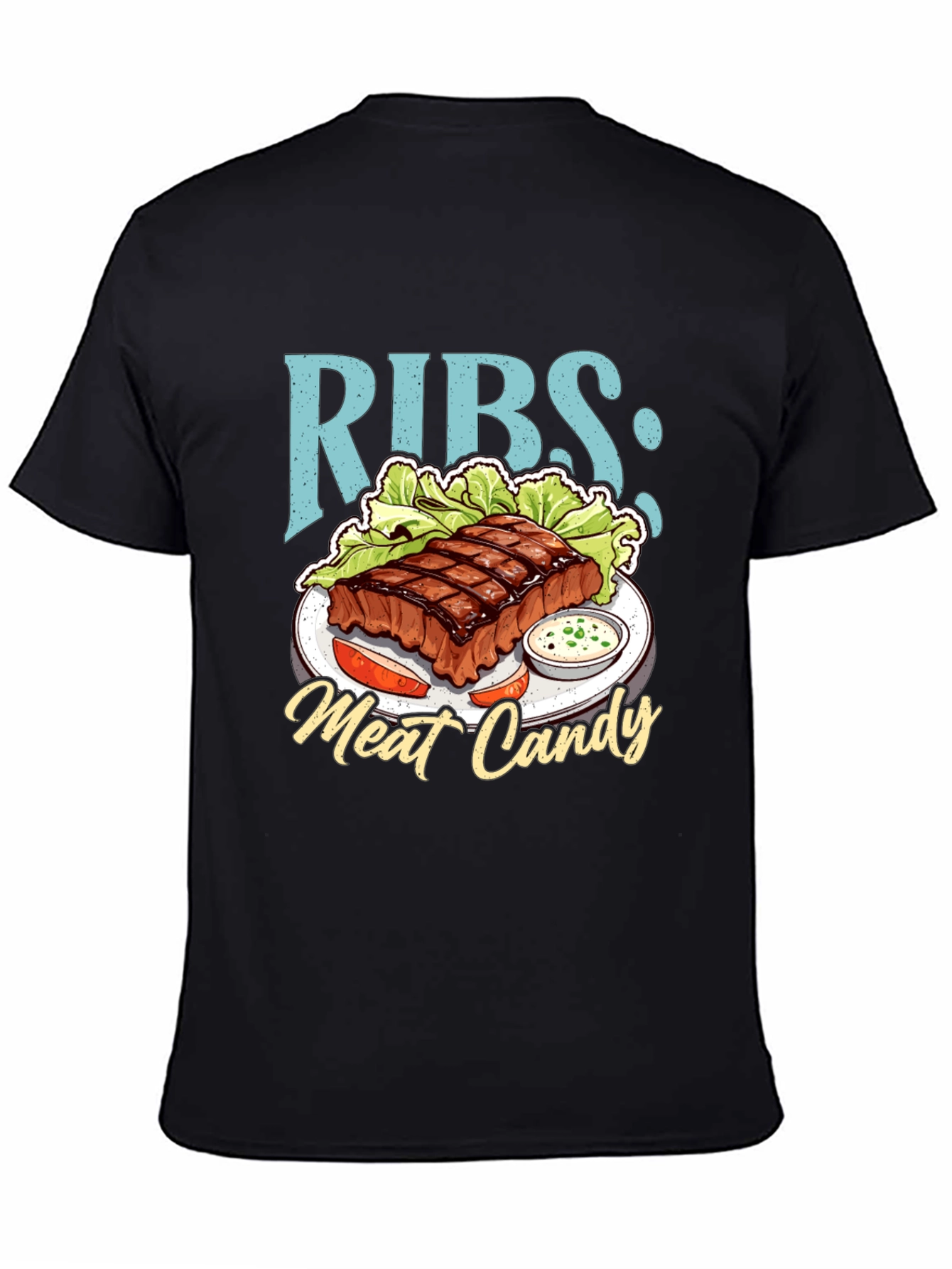RIBS: Meat Candy T-Shirt - BBQ Lover Tee