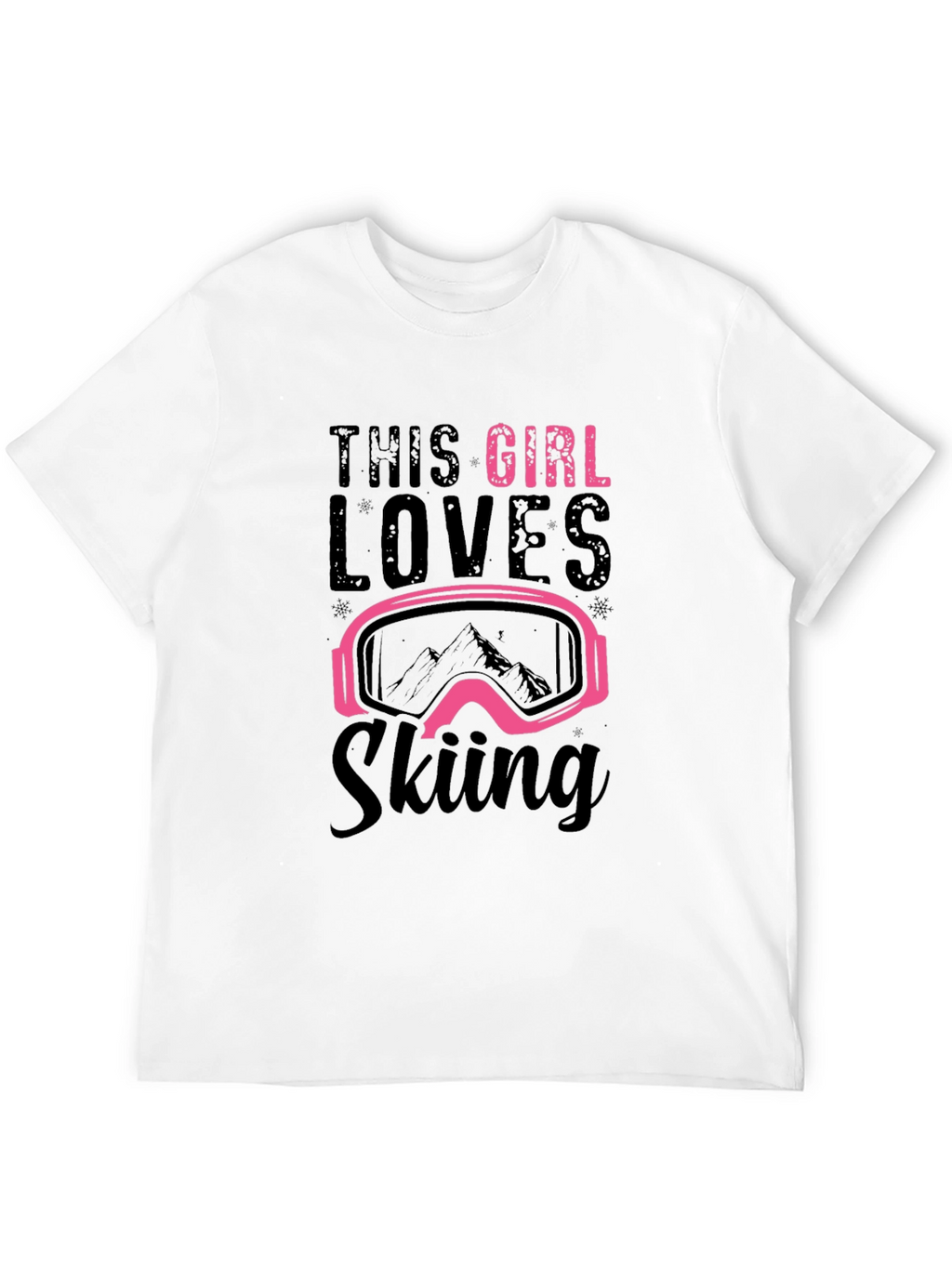 This Girl Loves Skiing T-Shirt - Black