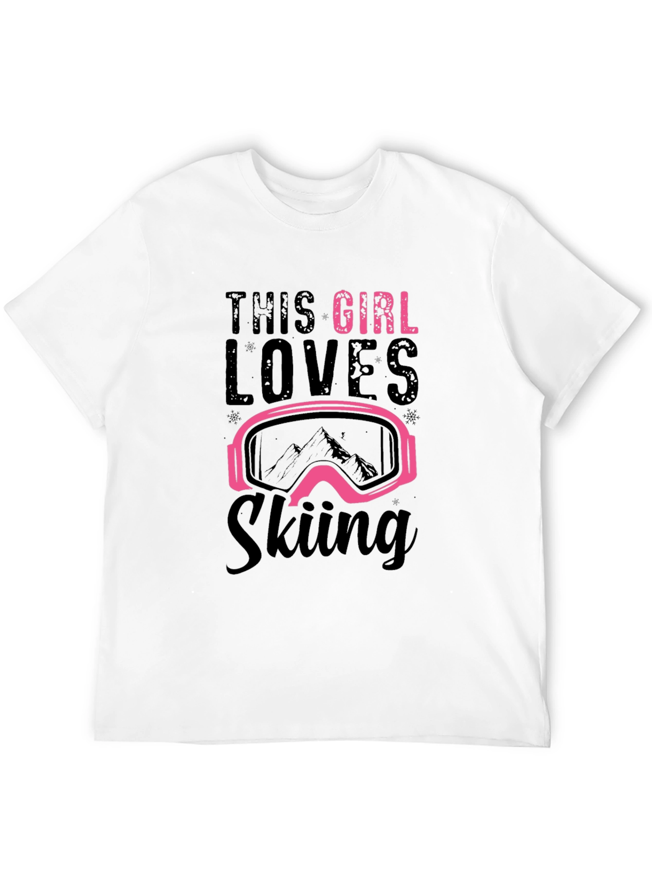 This Girl Loves Skiing T-Shirt - Black