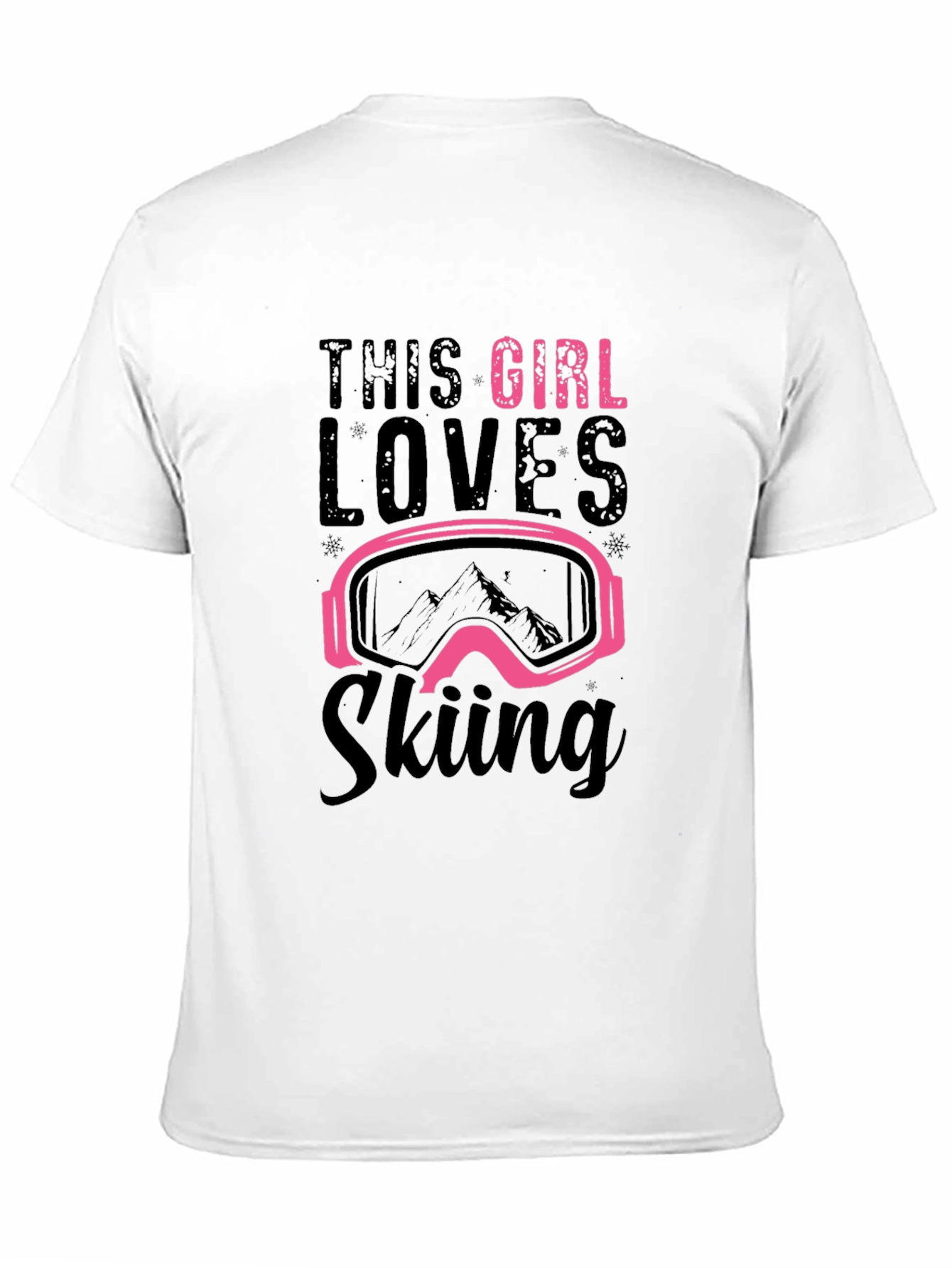 This Girl Loves Skiing T-Shirt - Black