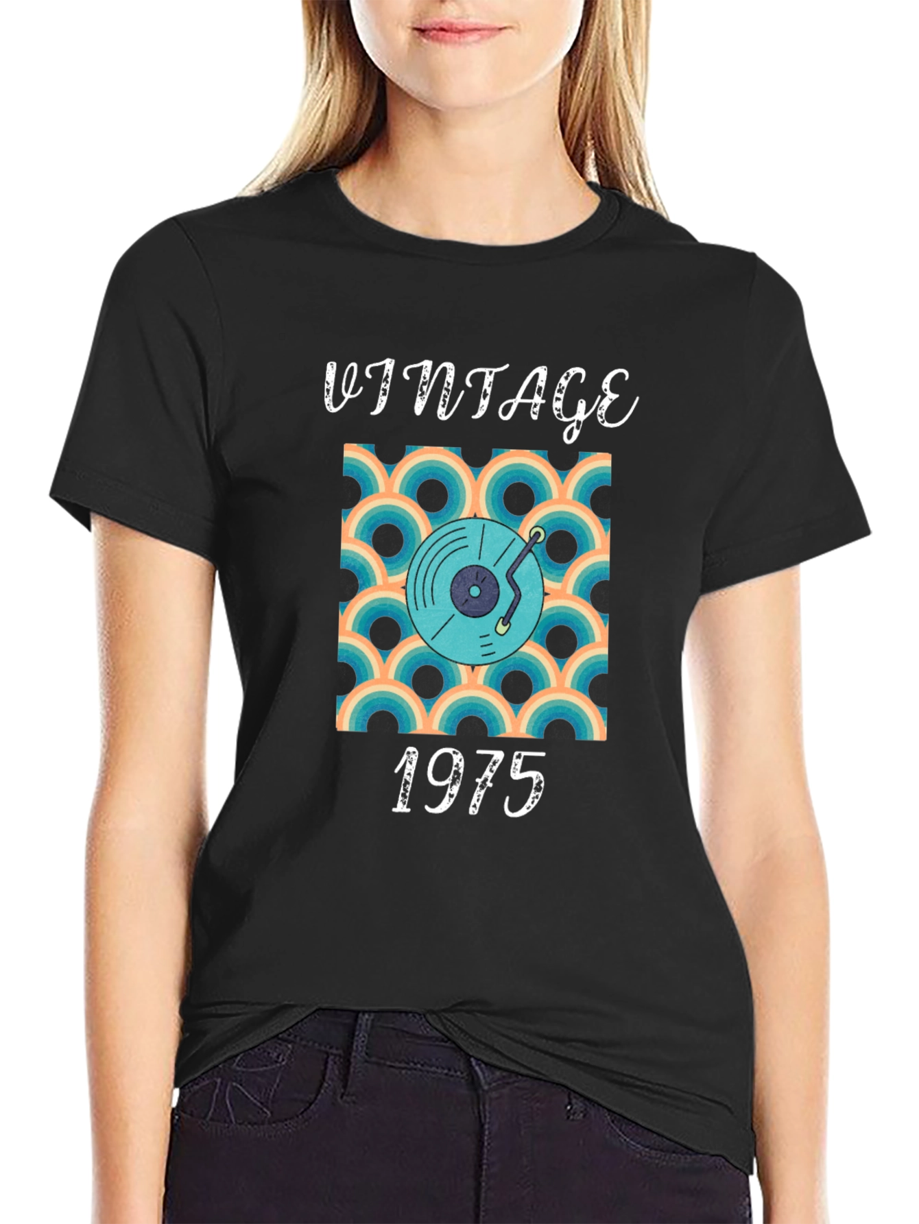 Vintage 1975 Record Player Graphic T-Shirt