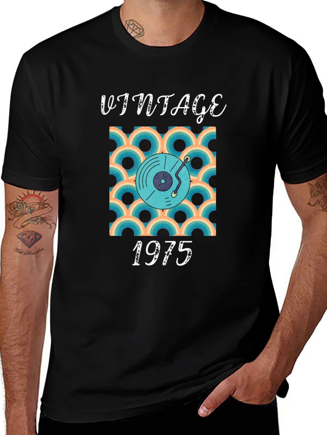 Vintage 1975 Record Player Graphic T-Shirt