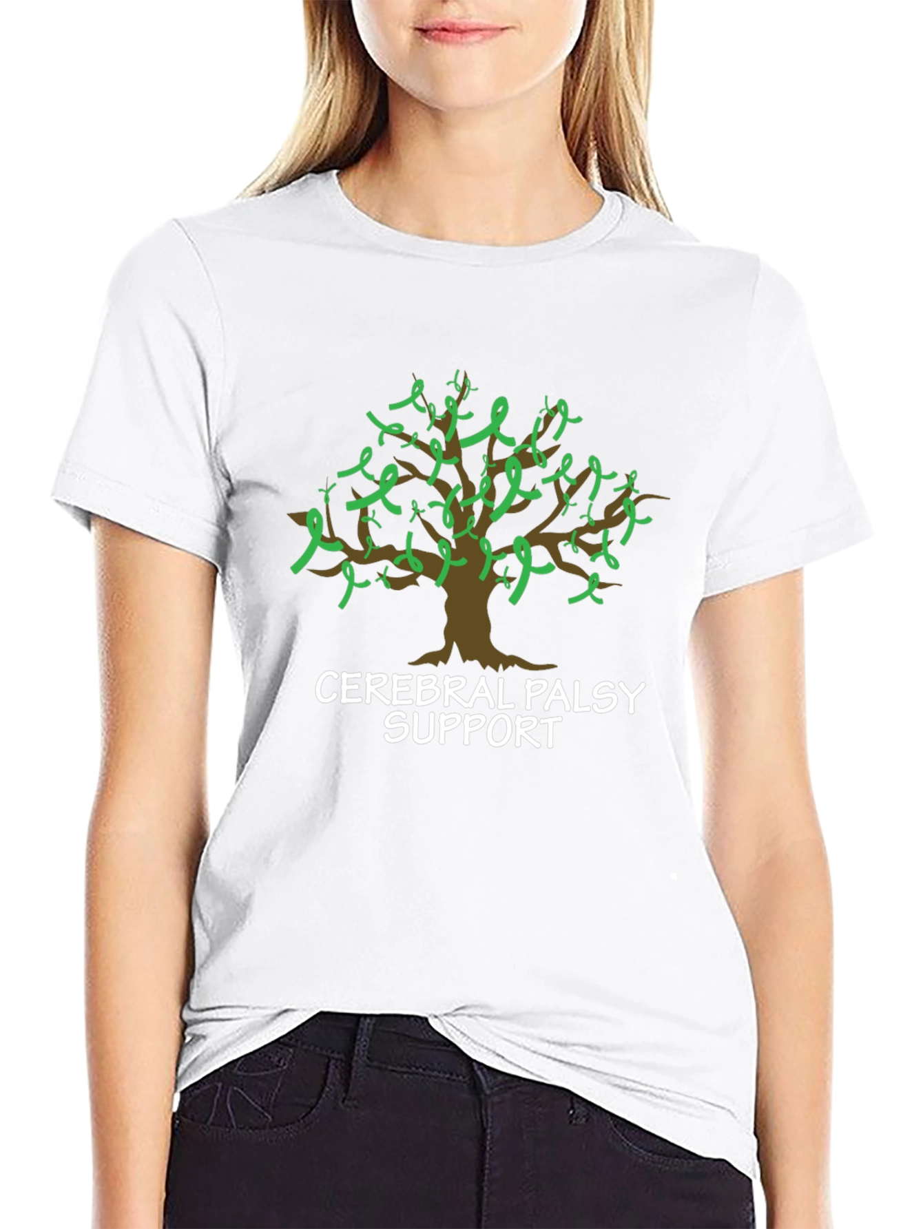Cerebral Palsy Support Ribbon Tree T-Shirt