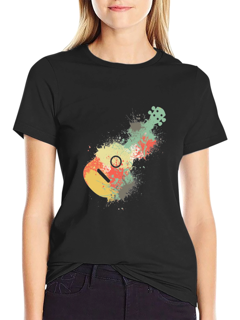 Ukulele Splash Graphic Tee - Modern Musician Shirt
