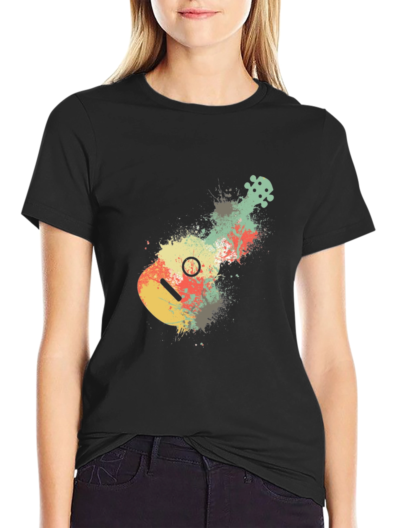 Ukulele Splash Graphic Tee - Modern Musician Shirt