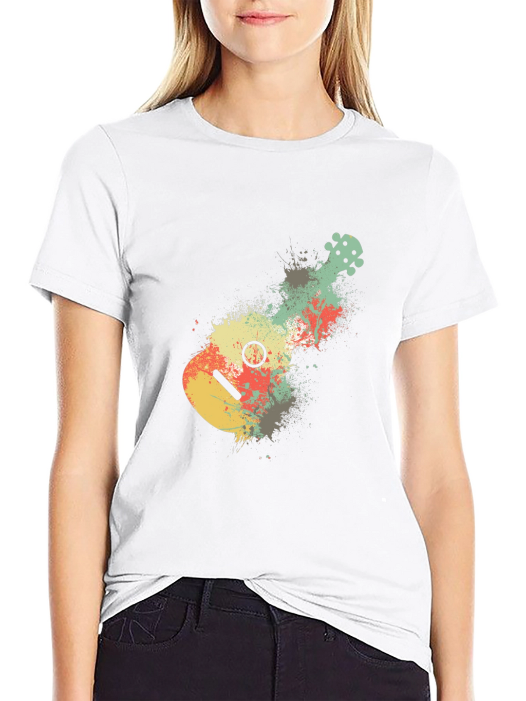 Ukulele Splash Graphic Tee - Modern Musician Shirt