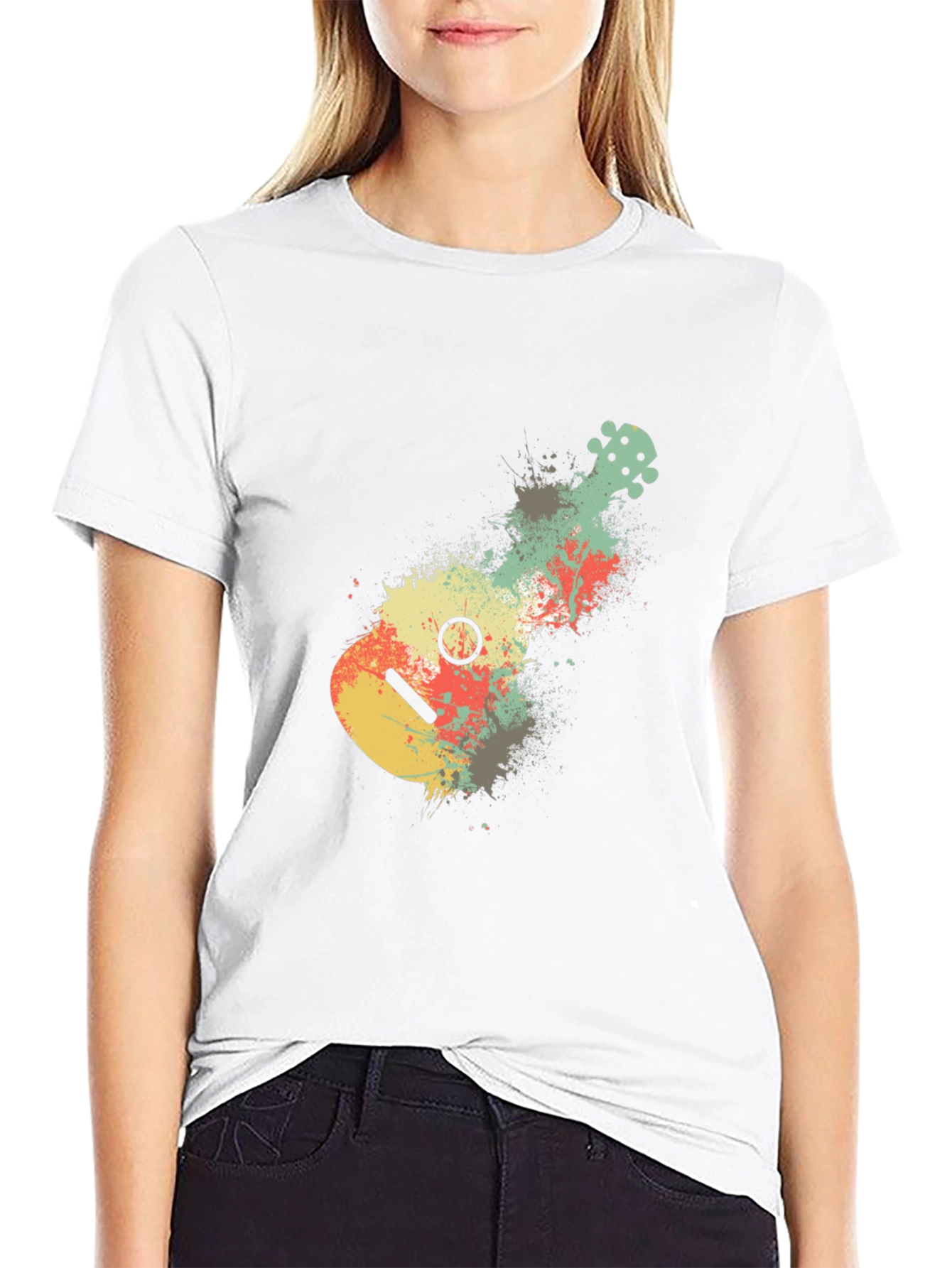 Ukulele Splash Graphic Tee - Modern Musician Shirt
