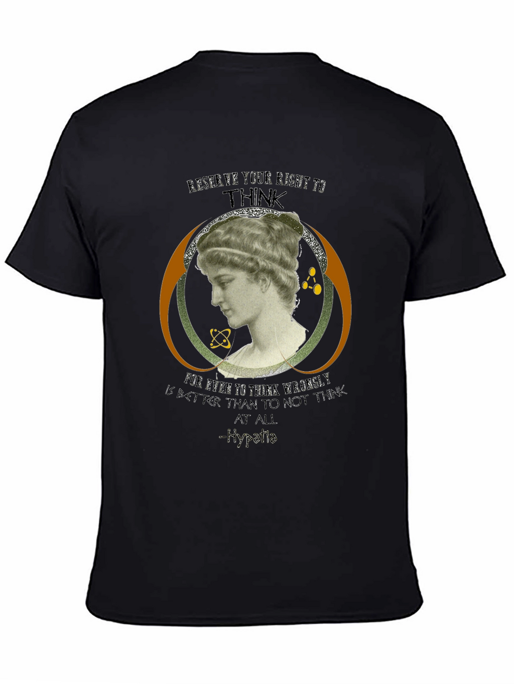 Hypatia Thinker Graphic Tee - Black