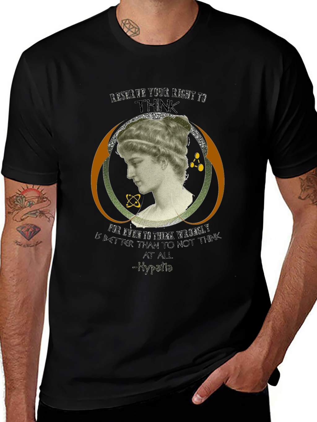 Hypatia Thinker Graphic Tee - Black