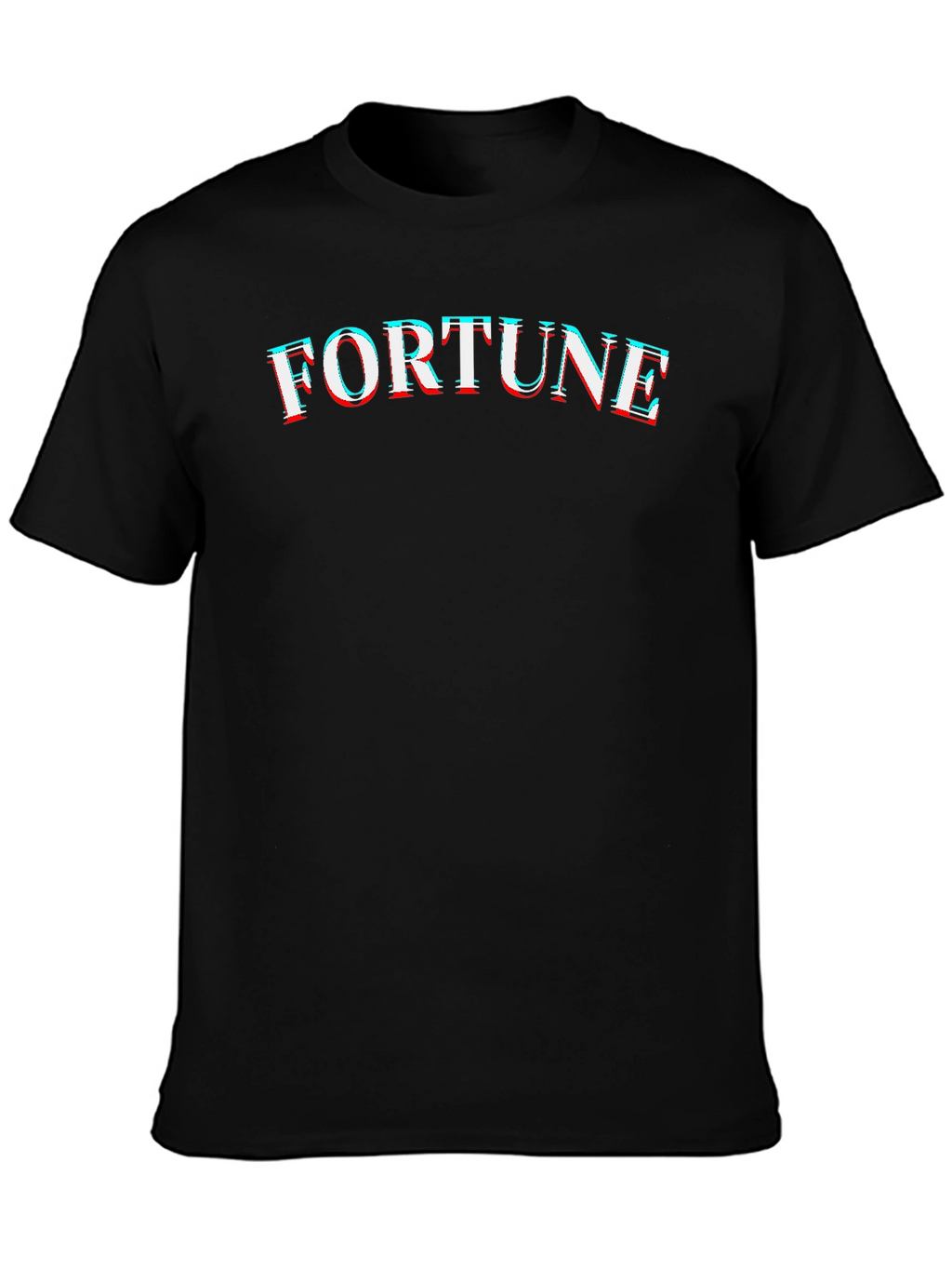 Fortune Graphic Tee - Trendy Black Cotton T-Shirt