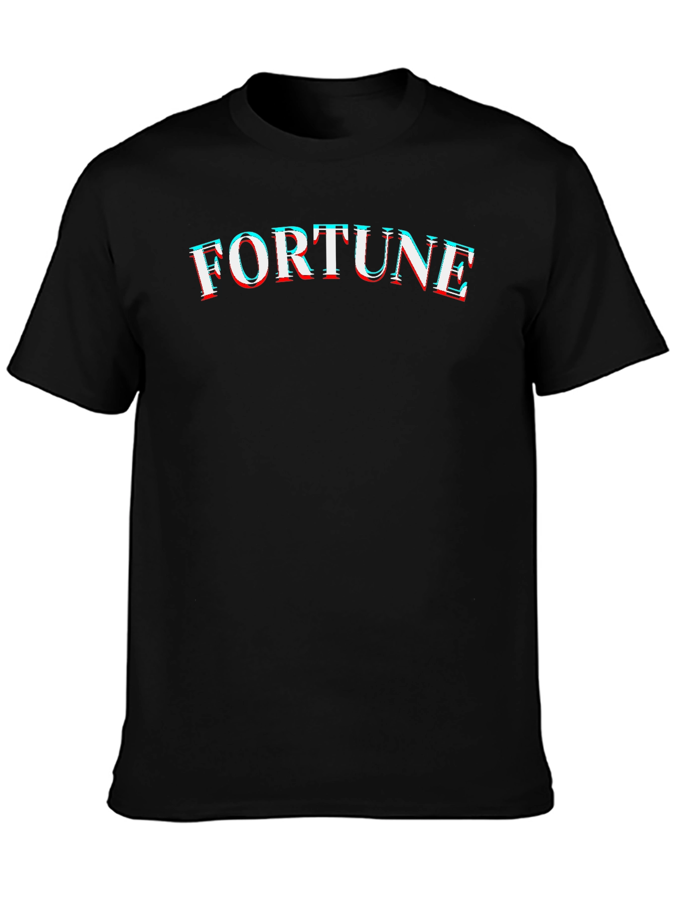 Fortune Graphic Tee - Trendy Black Cotton T-Shirt