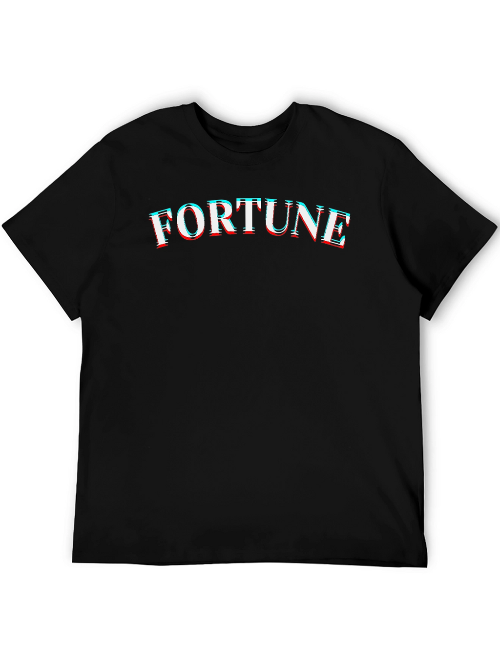 Fortune Graphic Tee - Trendy Black Cotton T-Shirt
