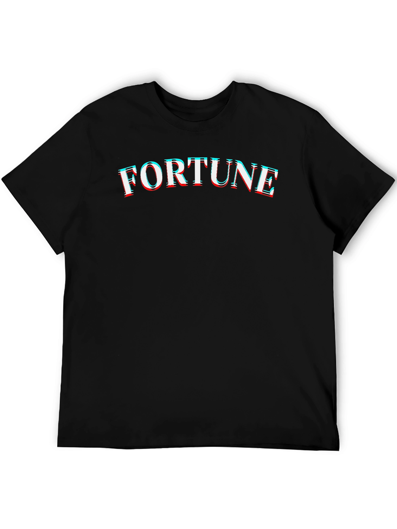 Fortune Graphic Tee - Trendy Black Cotton T-Shirt