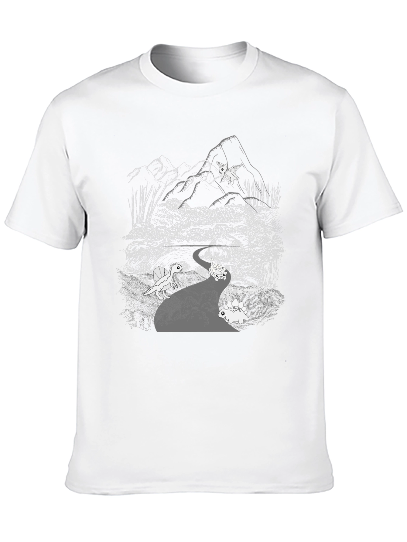 Dinosaur Adventure T-Shirt: Black Cotton Tee