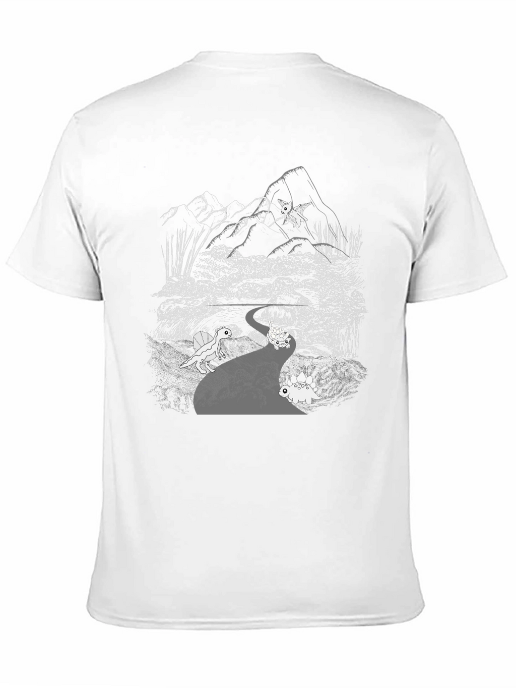 Dinosaur Adventure T-Shirt: Black Cotton Tee