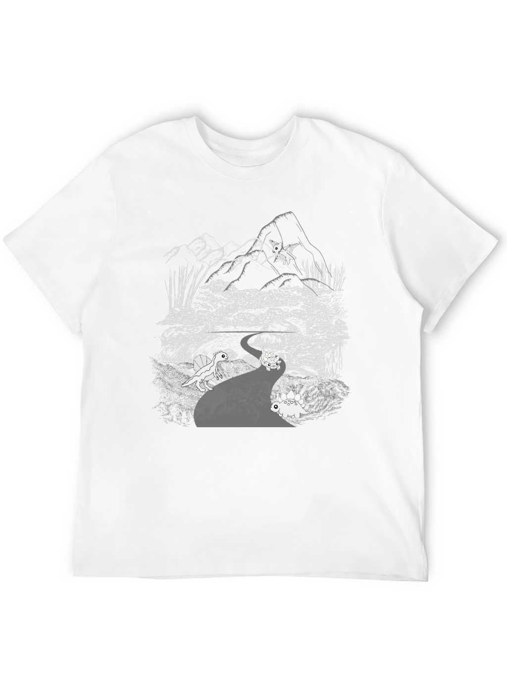 Dinosaur Adventure T-Shirt: Black Cotton Tee