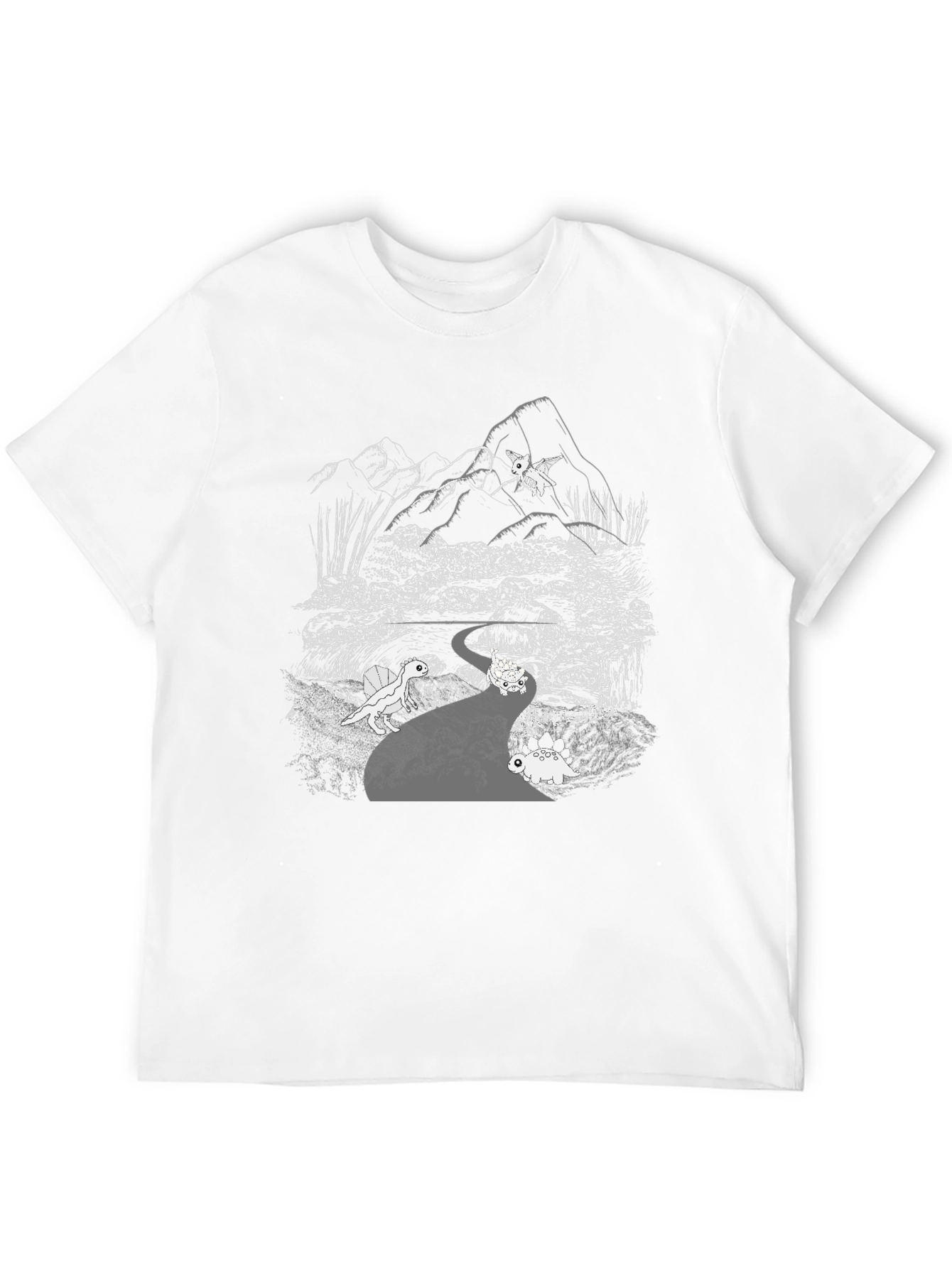 Dinosaur Adventure T-Shirt: Black Cotton Tee