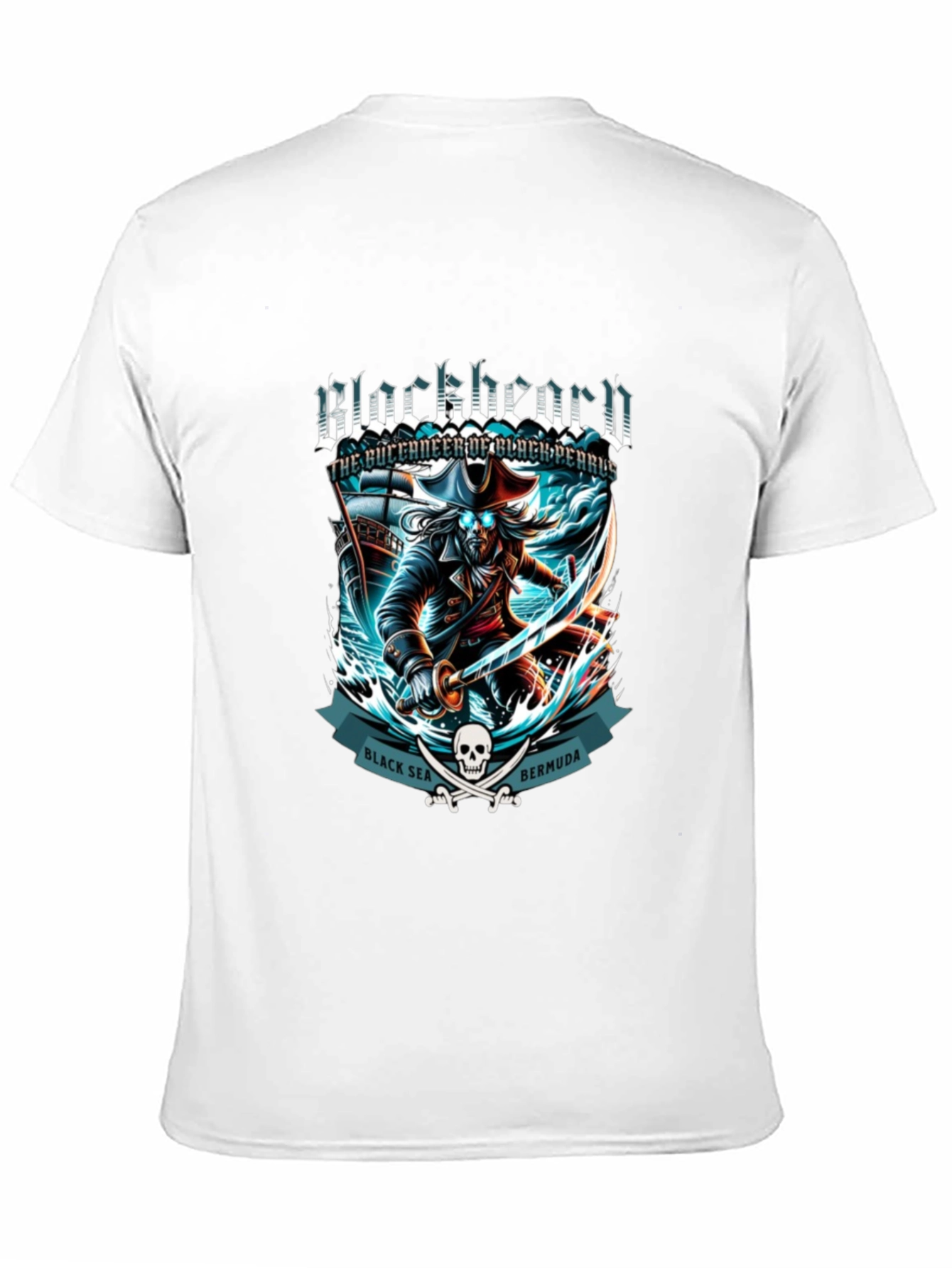 Blackbeard Pirate T-Shirt - Black Sea Bermuda